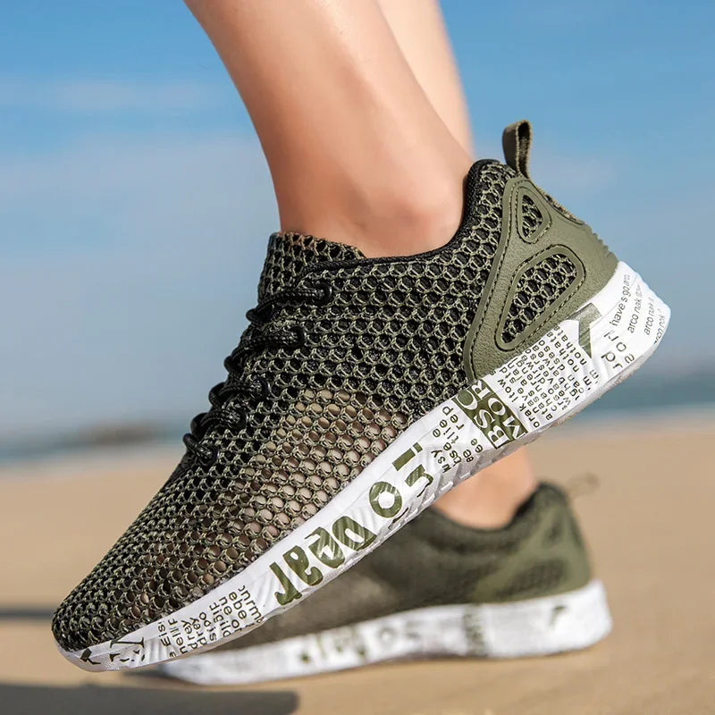 Men’s Summer Aqua Sneakers – Mesh Water Sport Shoes