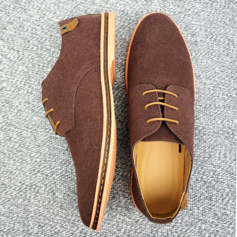 2024 Men’s Suede Oxford Shoes – Casual Dress Flats