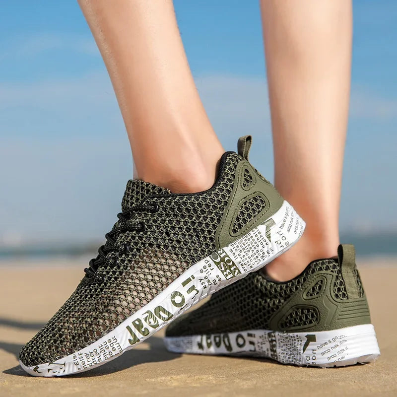 Men’s Summer Aqua Sneakers – Mesh Water Sport Shoes
