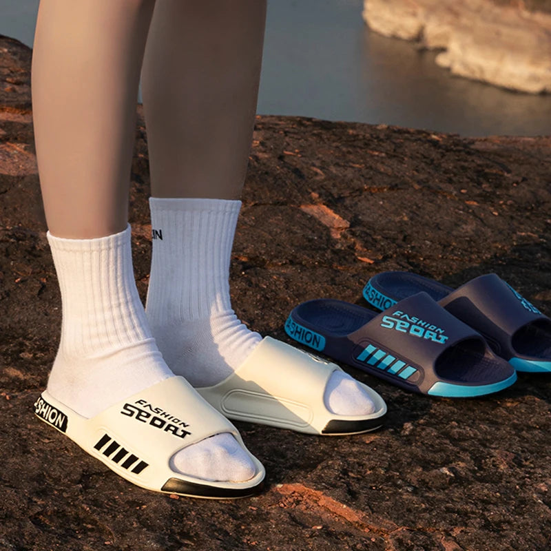 Big Size 48–49 Summer Slides – Unisex Flat Sole Slippers