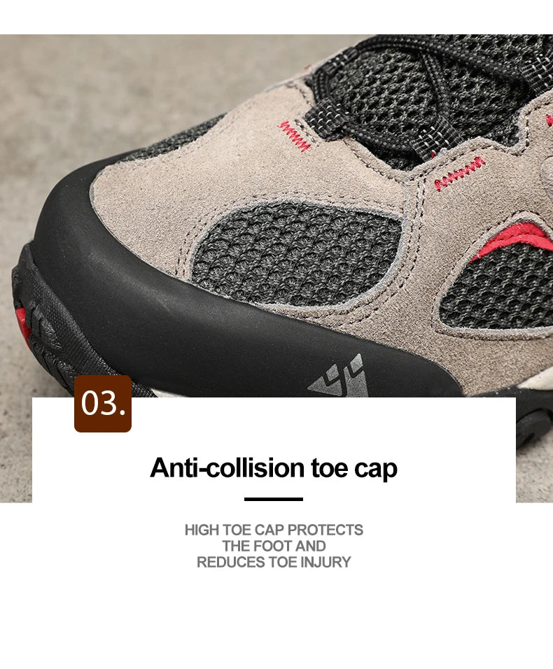 HIKEUP Men’s Non-Slip Breathable Hiking Shoes