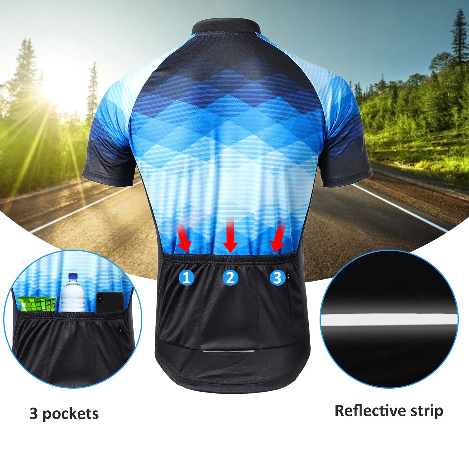 Lixada Men’s Cycling Jersey & Padded Shorts Set