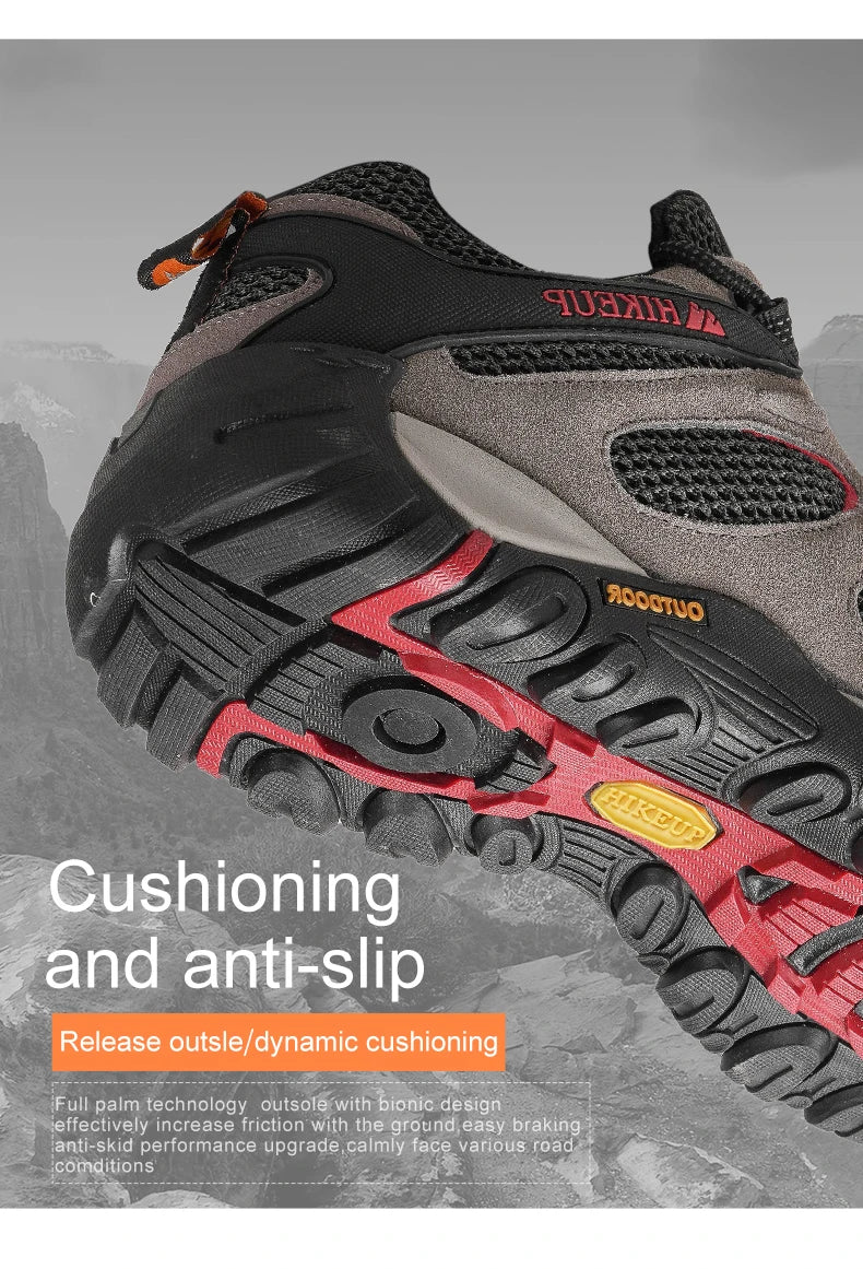 HIKEUP Men’s Non-Slip Breathable Hiking Shoes