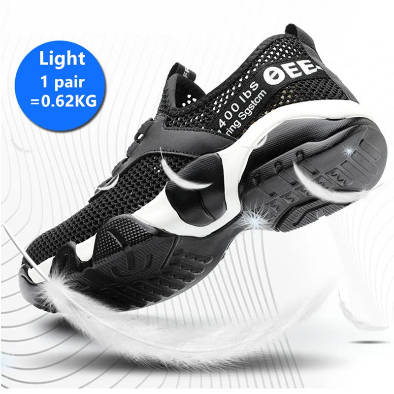 Breathable Summer Safety Shoes – Steel Toe Work Sneakers