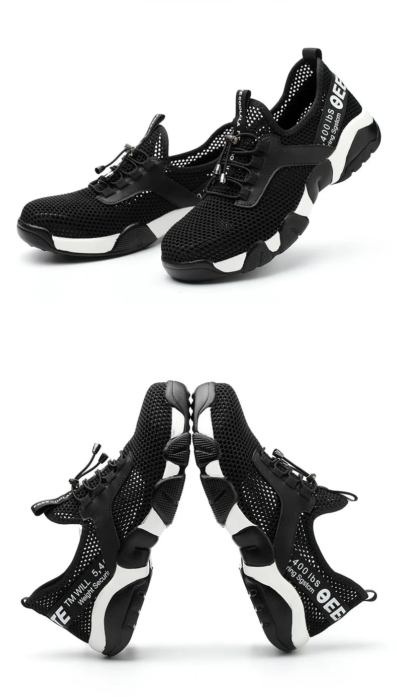 Breathable Summer Safety Shoes – Steel Toe Work Sneakers