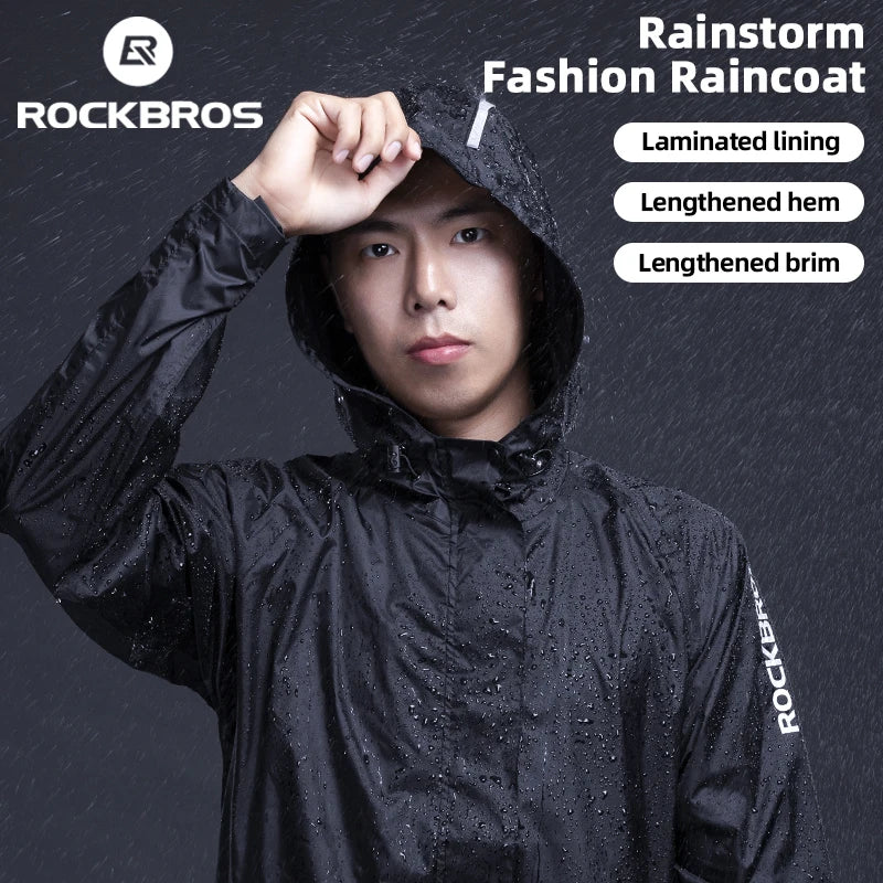 ROCKBROS Waterproof Cycling Jacket – Reflective & Hooded