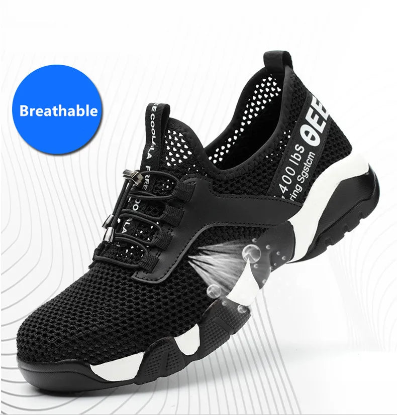 Breathable Summer Safety Shoes – Steel Toe Work Sneakers