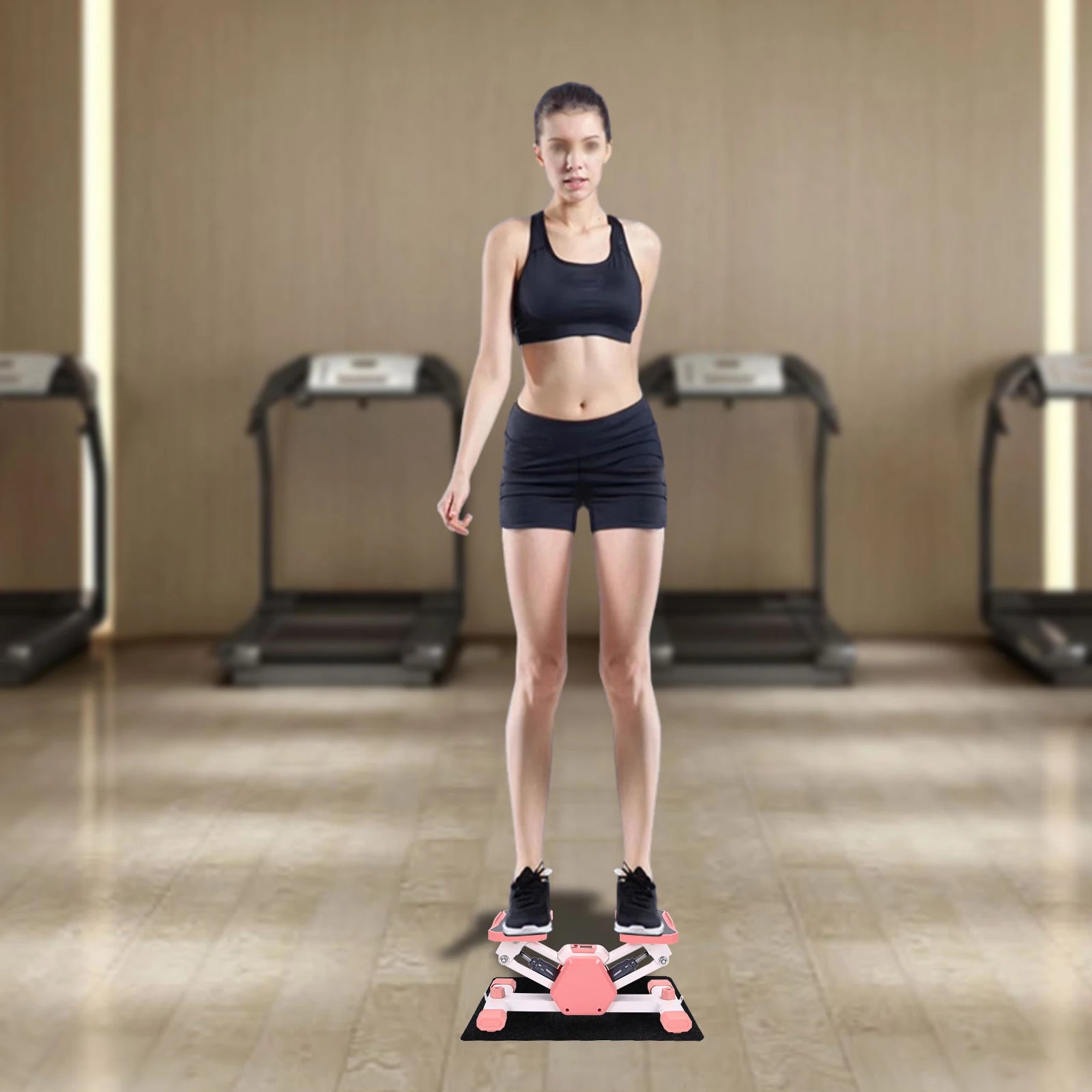 Multi-Functional Mini Stepper with Resistance Bands