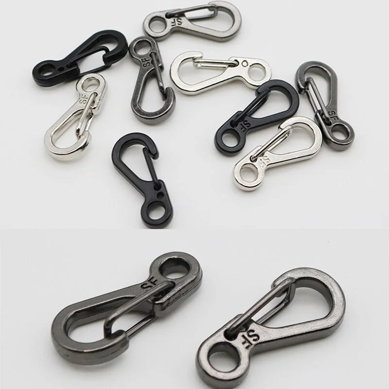 10Pcs Mini Carabiner Keychain Clips for EDC & Camping