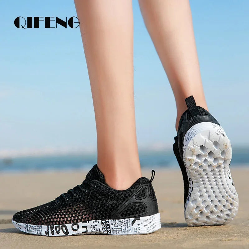 Men’s Summer Aqua Sneakers – Mesh Water Sport Shoes