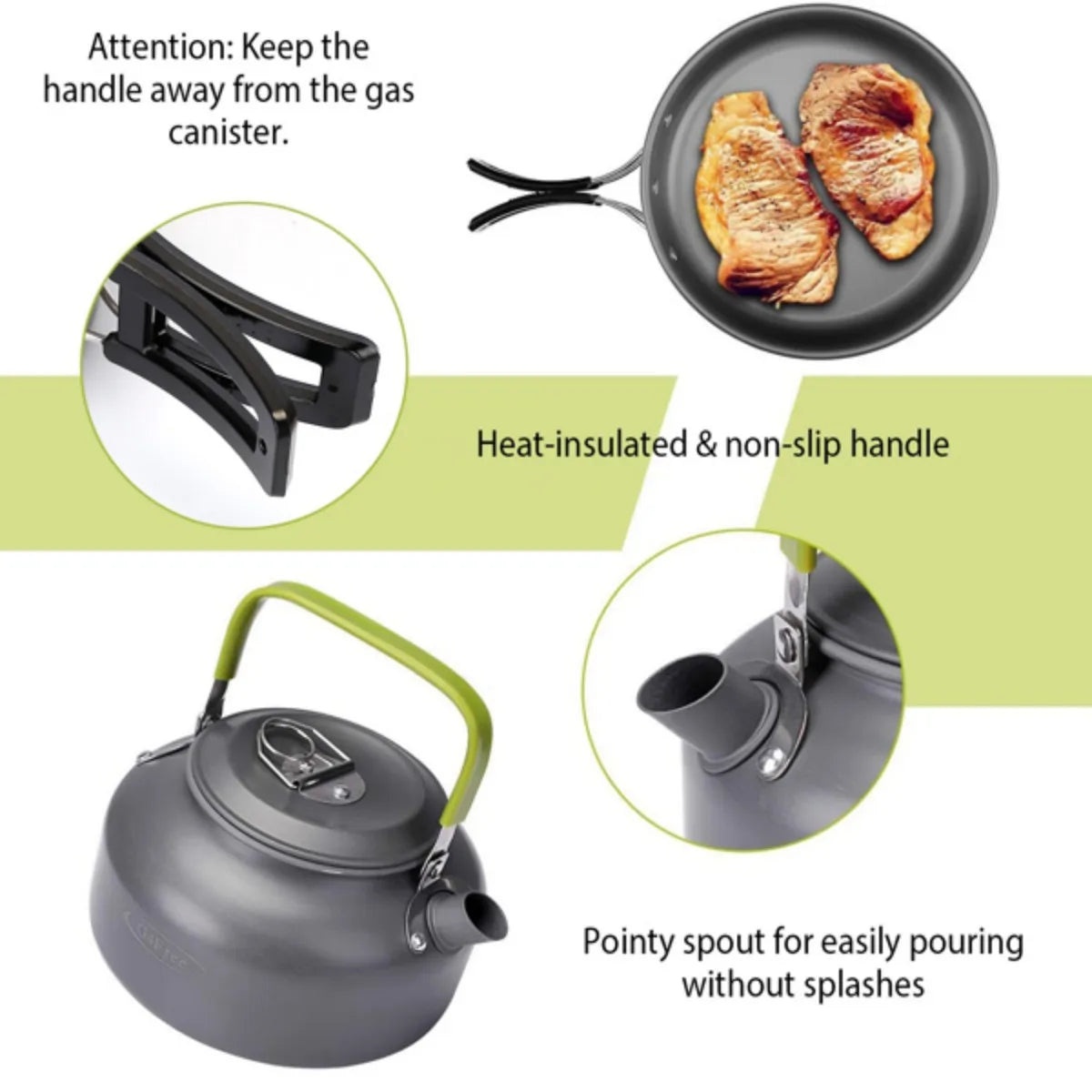 12Pcs Camping Cookware Set with Stove & Utensils