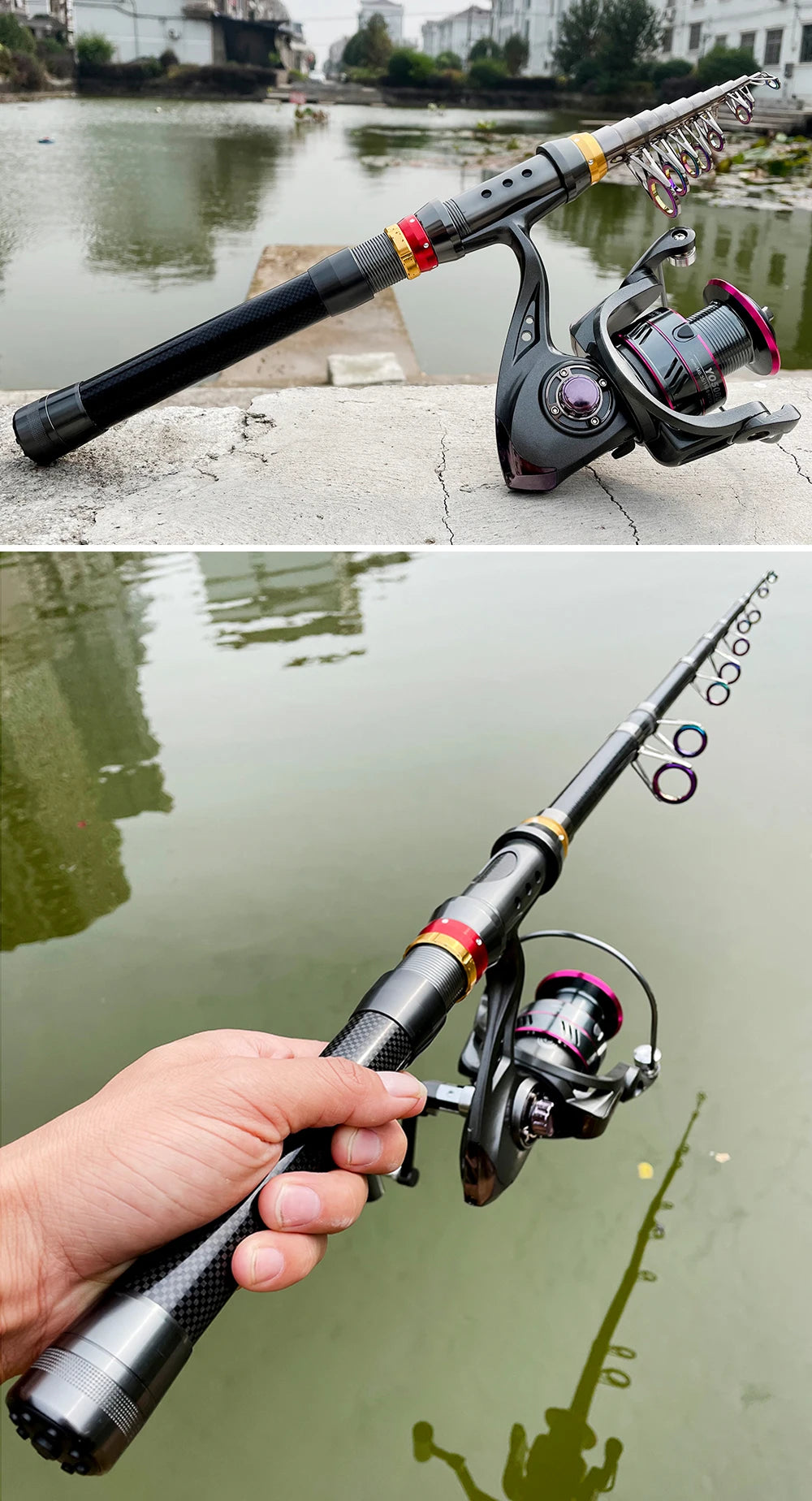 Carbon Fiber Telescopic Fishing Rod & Reel Combo (1.8-3.6m)
