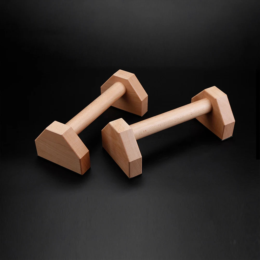 Wooden Push-Up Bars – Non-Slip Heavy Duty Stand