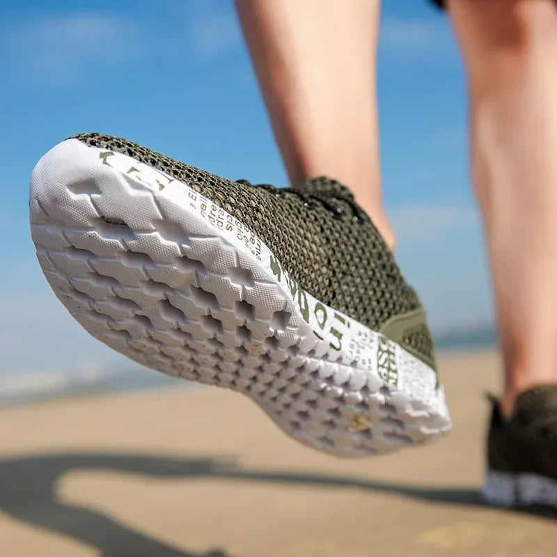 Men’s Summer Aqua Sneakers – Mesh Water Sport Shoes