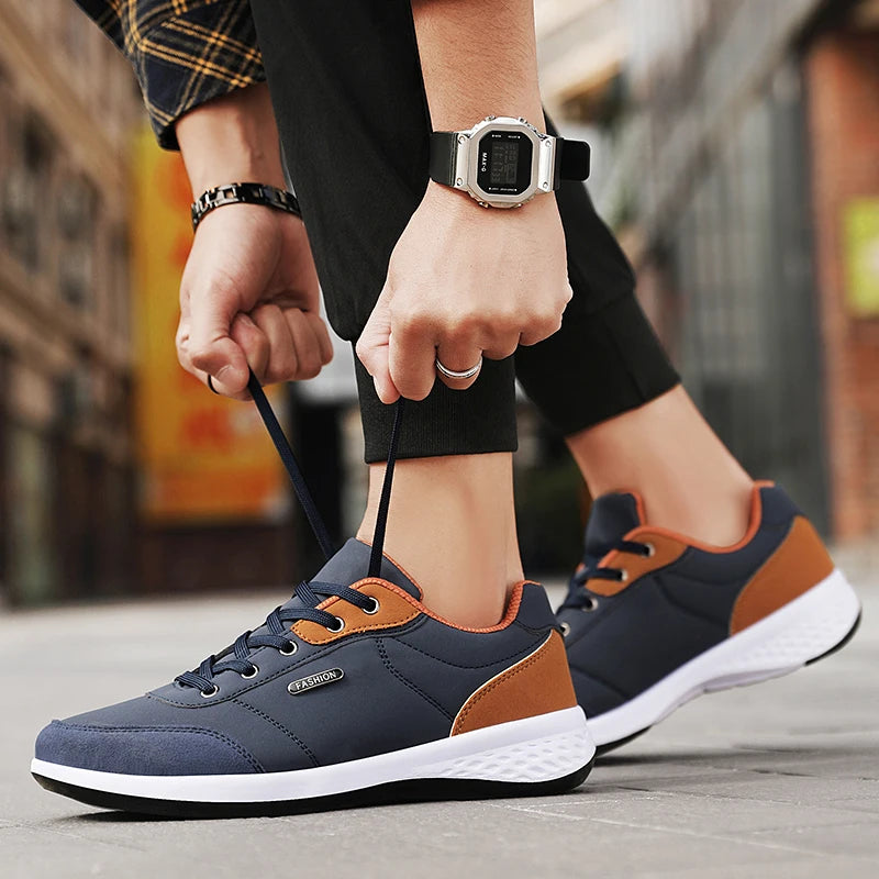 Balan Men’s Leather Sneakers – Breathable & Non-Slip