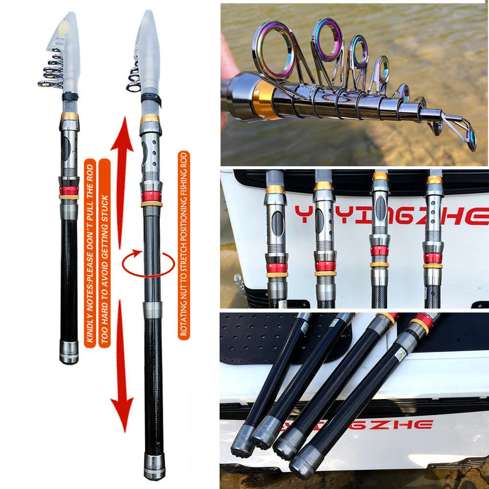 Carbon Fiber Telescopic Fishing Rod & Reel Combo (1.8-3.6m)