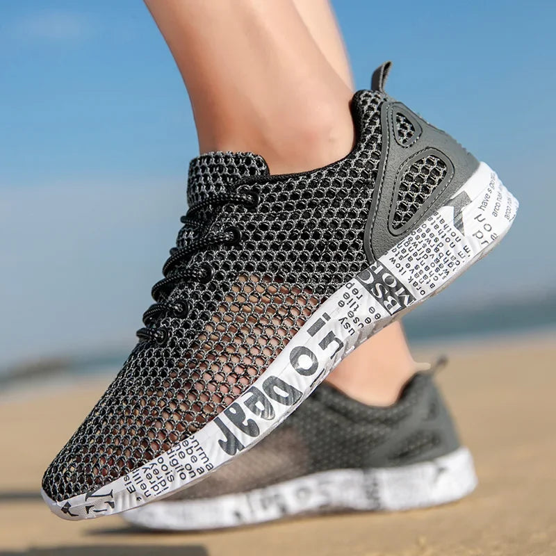 Men’s Summer Aqua Sneakers – Mesh Water Sport Shoes