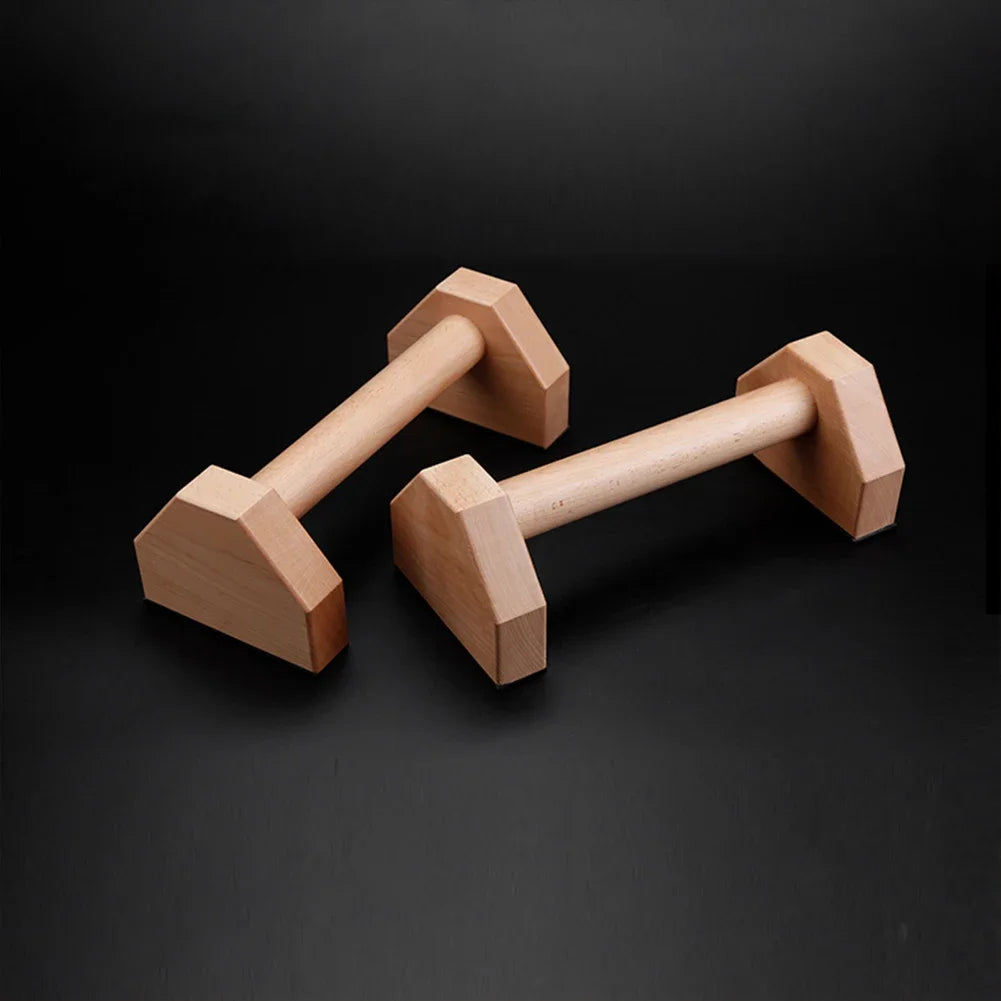 Wooden Push-Up Bars – Non-Slip Heavy Duty Stand