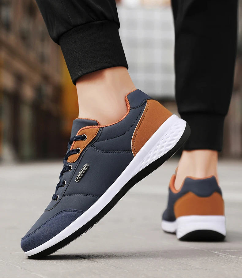 Balan Men’s Leather Sneakers – Breathable & Non-Slip