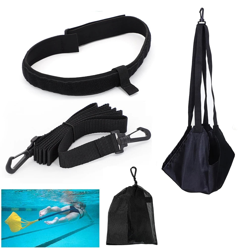 Adjustable Swimming Resistance Training Belt Set