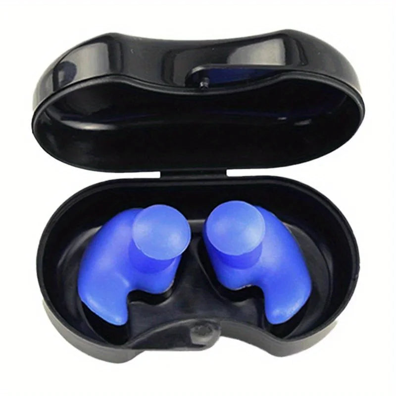 2PCS Reusable Waterproof Silicone Swimming Earplugs