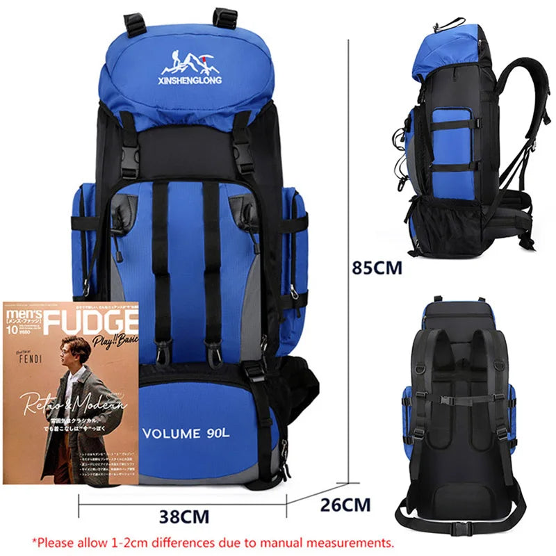 90L Waterproof Hiking Camping Backpack – Large Outdoor Rucksack