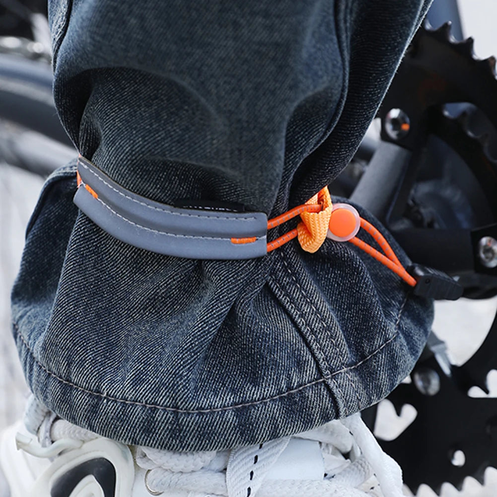 Reflective Bike Pants Strap – High Visibility Leg Bands