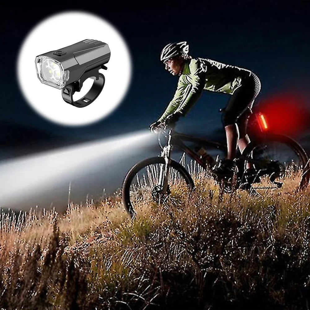 USB Rechargeable 3-LED Bike Headlight – Waterproof