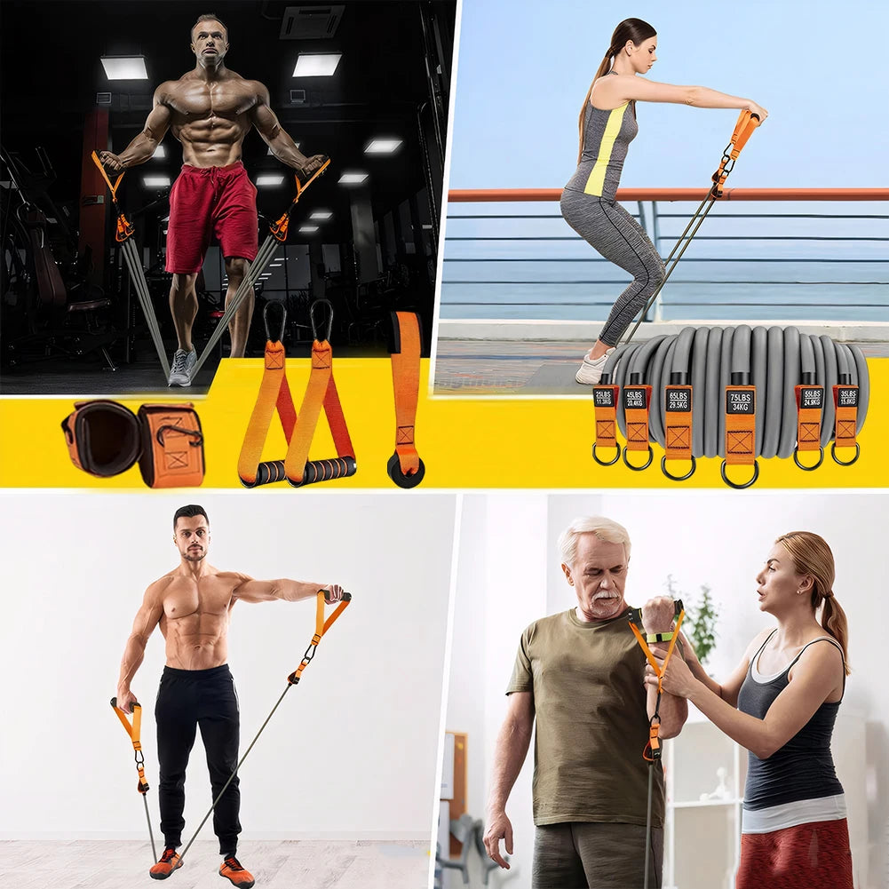 Resistance Bands Set with Handles – Multi-Function Fitness Bands