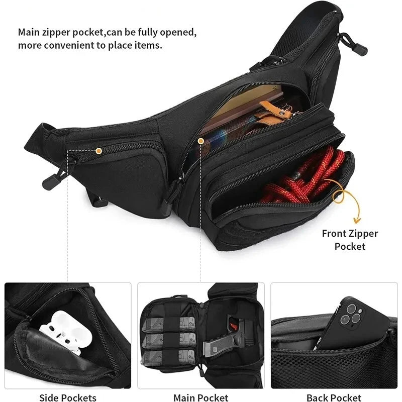 Tactical Nylon Waist Pack – Outdoor Hiking Phone Pouch