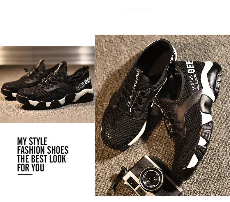 Breathable Summer Safety Shoes – Steel Toe Work Sneakers
