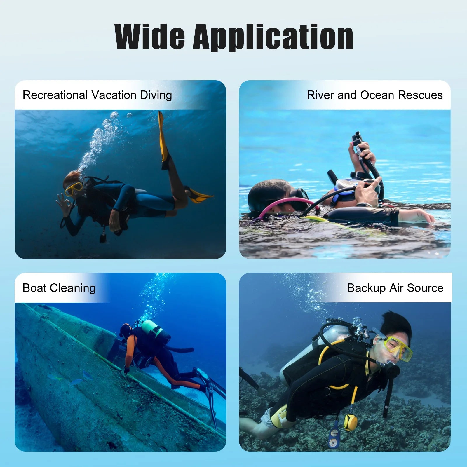 0.5L Scuba Tank for Diver Mini Diving Tank Mini Scuba Tank Breath Underwater Device Scuba Cylinder with 5-10 Minutes