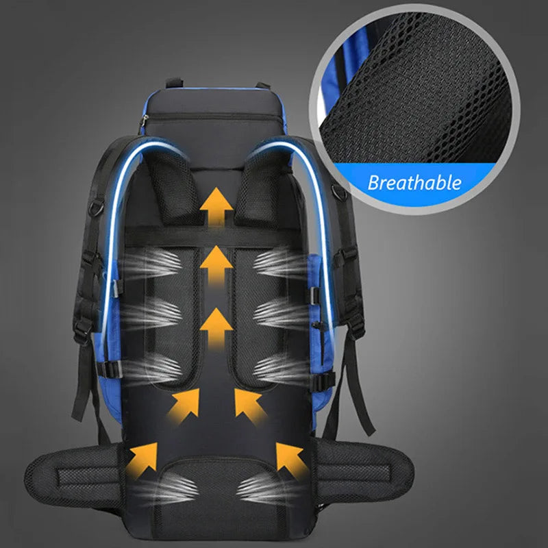 90L Waterproof Hiking Camping Backpack – Large Outdoor Rucksack