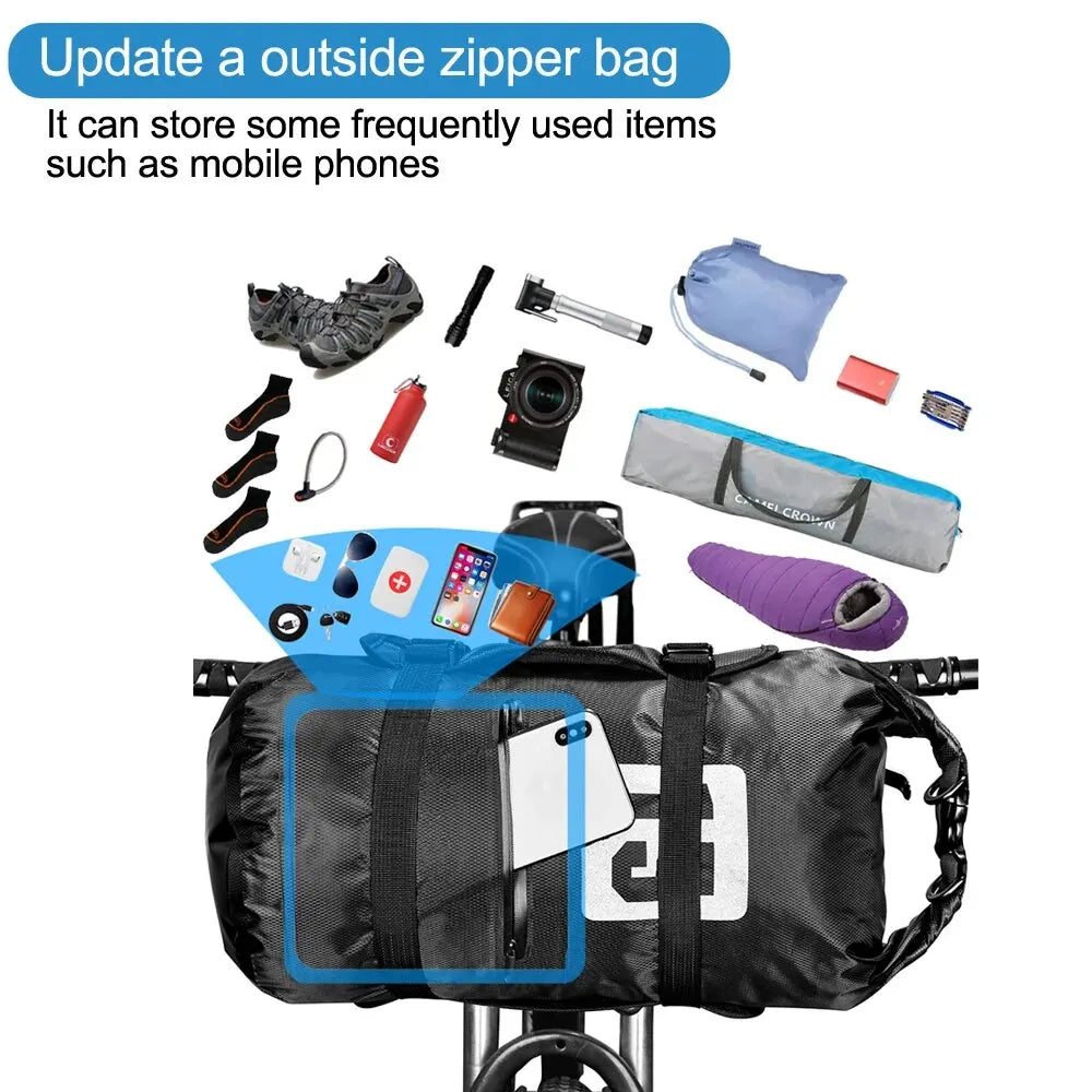 NEWBOLER Waterproof Front Bike Tube Bag