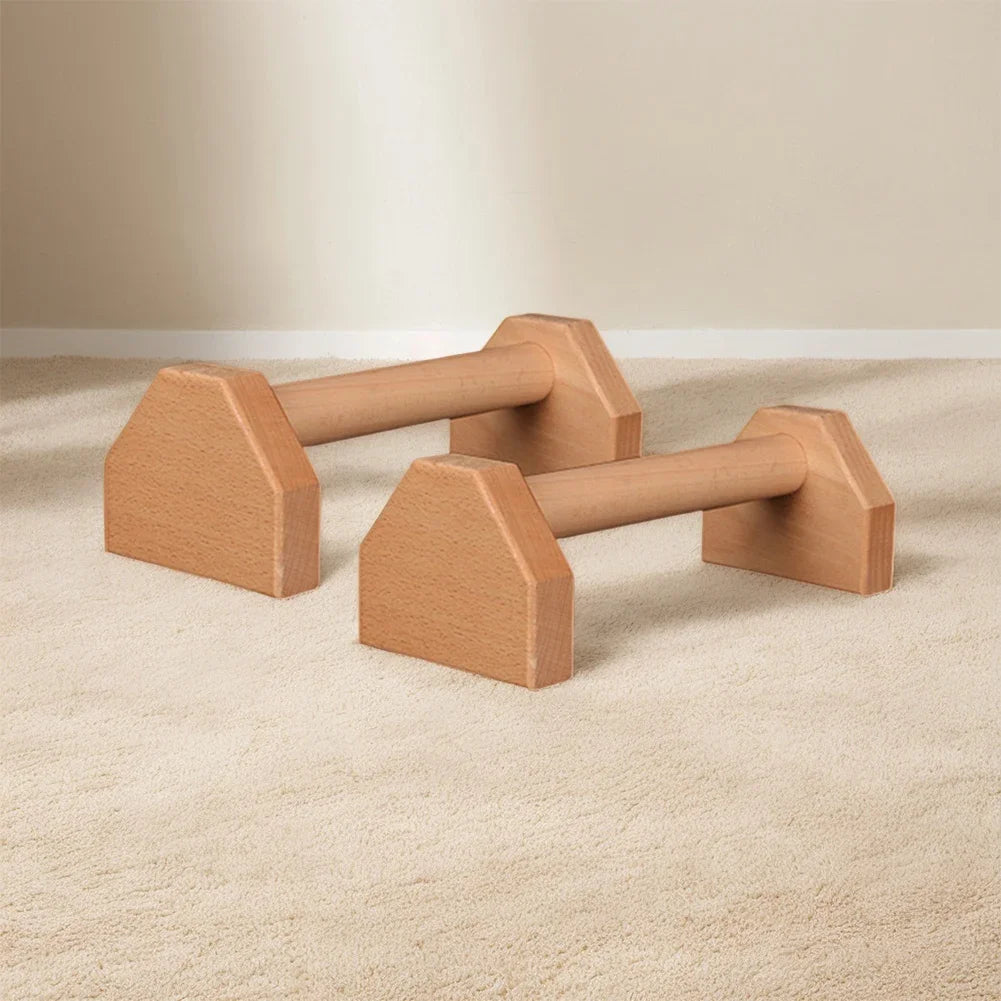 Wooden Push-Up Bars – Non-Slip Heavy Duty Stand