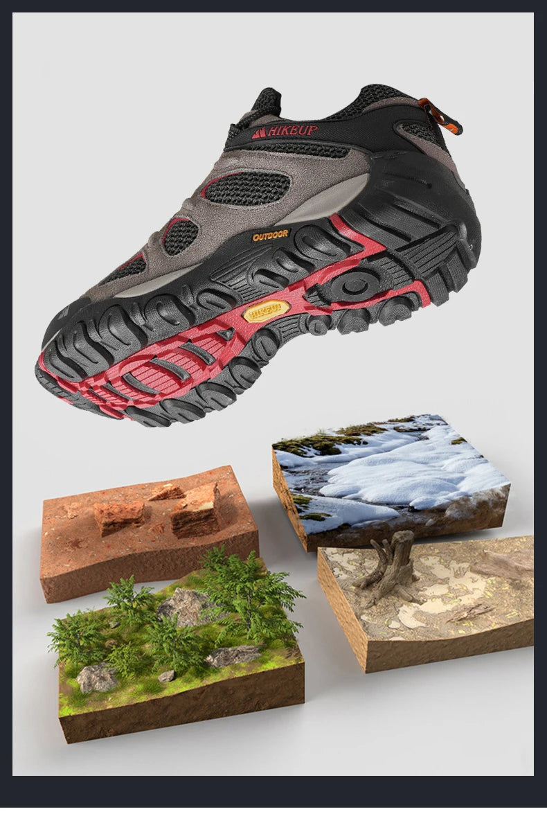 HIKEUP Men’s Non-Slip Breathable Hiking Shoes