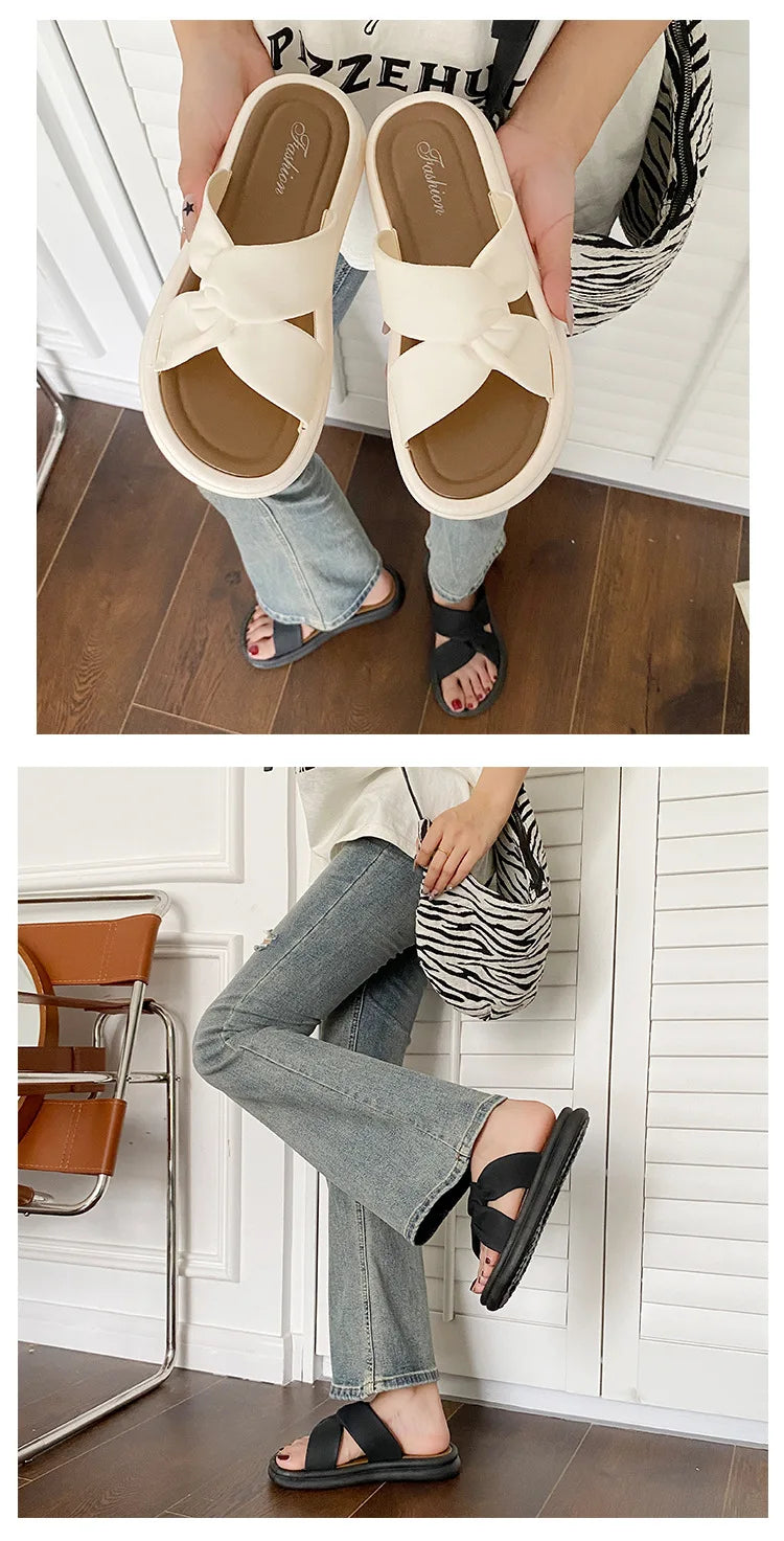Women’s Pearl Summer Slippers – Anti-Slip Beach & Home Wear