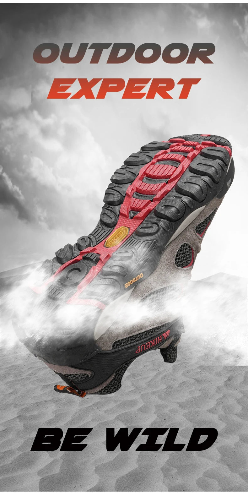 HIKEUP Men’s Non-Slip Breathable Hiking Shoes