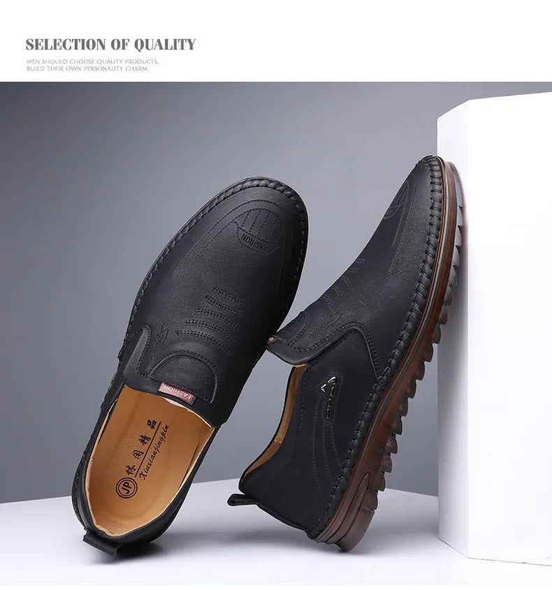 Men’s Handmade Leather Moccasins – Casual Business Flats