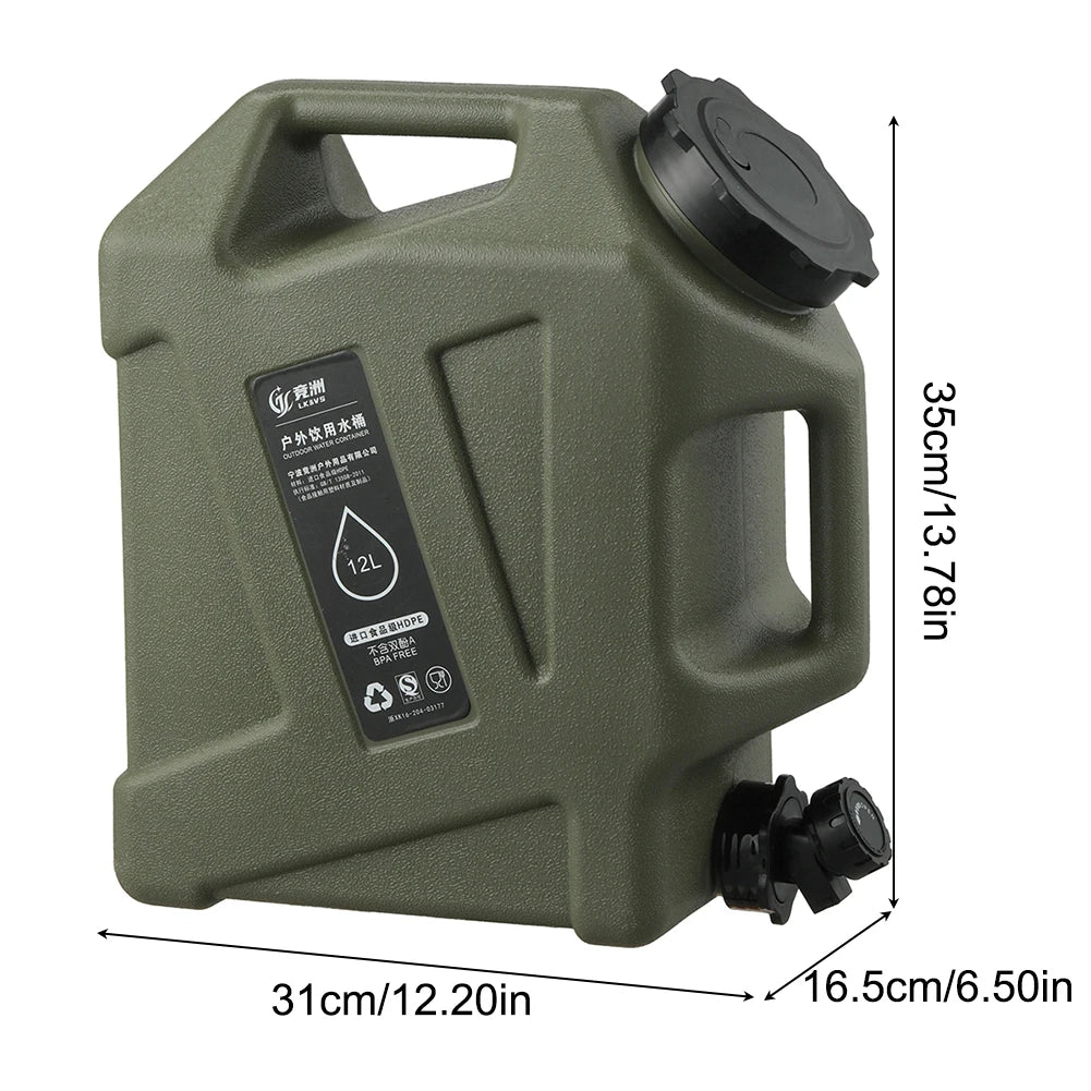 10/12L Portable Camping Water Container with Faucet