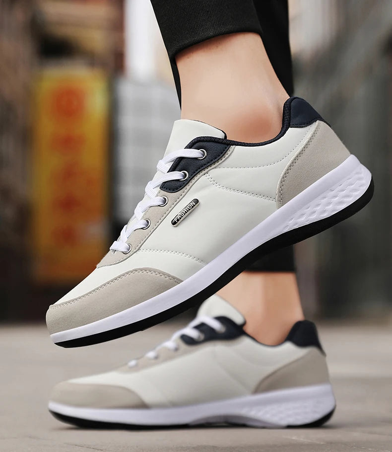Balan Men’s Leather Sneakers – Breathable & Non-Slip