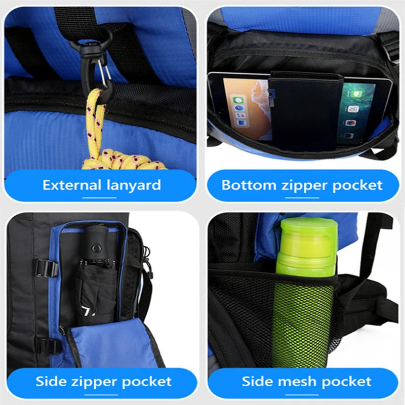 90L Waterproof Hiking Camping Backpack – Large Outdoor Rucksack