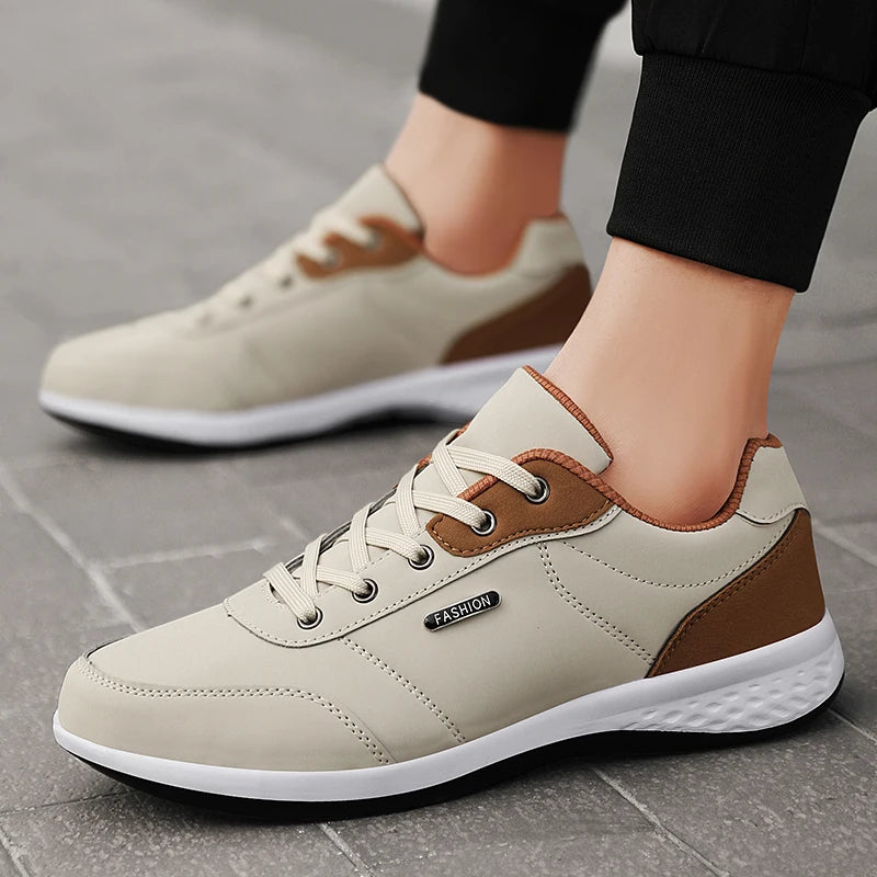 Balan Men’s Leather Sneakers – Breathable & Non-Slip