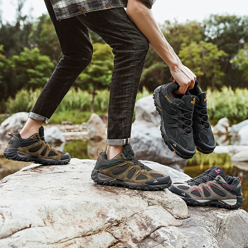 HIKEUP Men’s Non-Slip Breathable Hiking Shoes