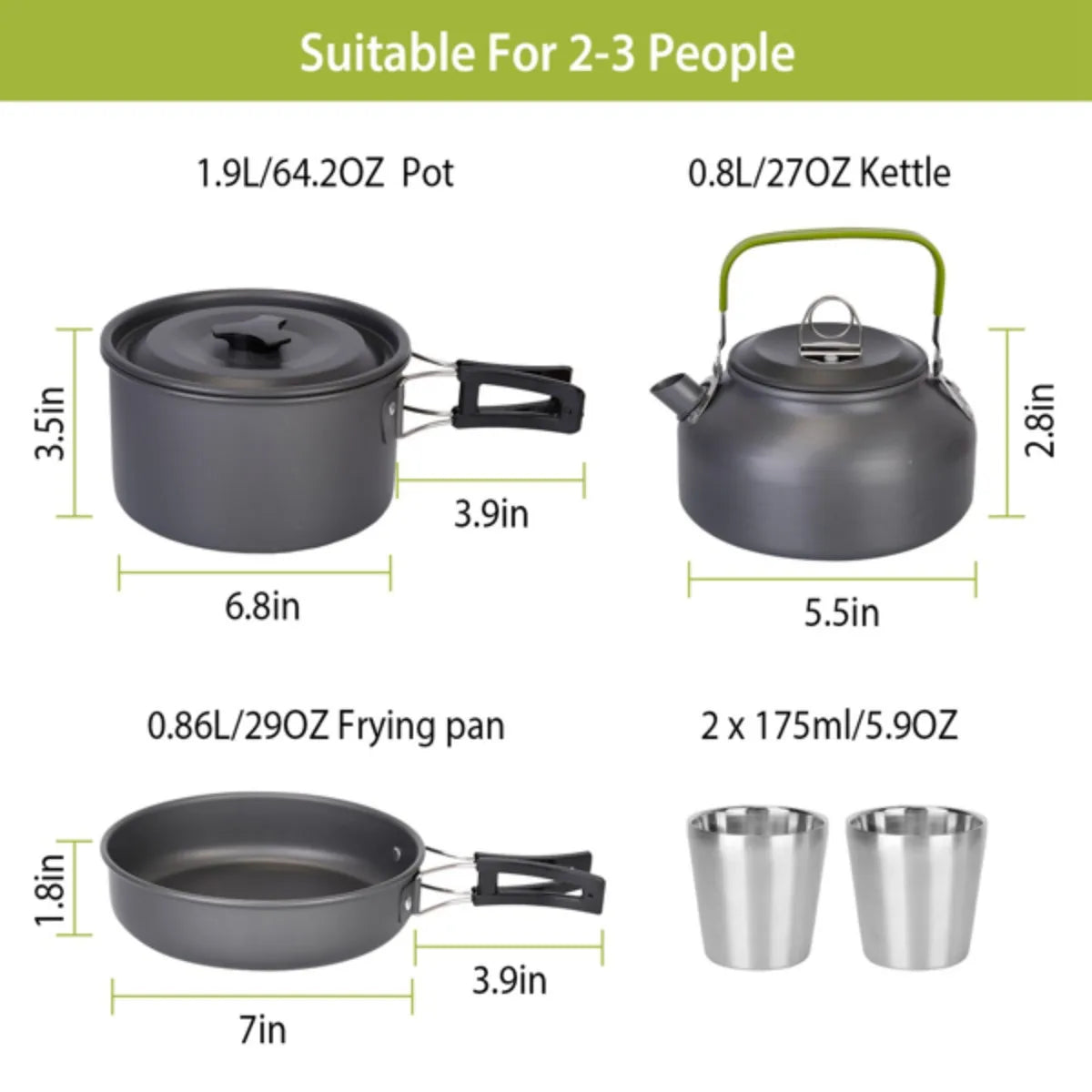 12Pcs Camping Cookware Set with Stove & Utensils