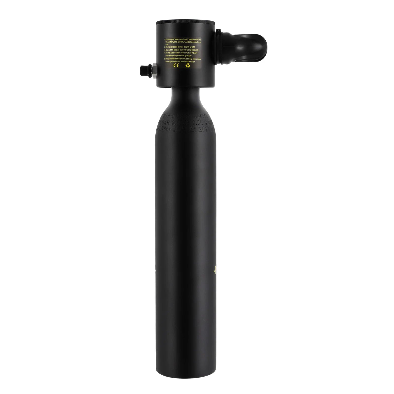 0.5L Scuba Tank for Diver Mini Diving Tank Mini Scuba Tank Breath Underwater Device Scuba Cylinder with 5-10 Minutes