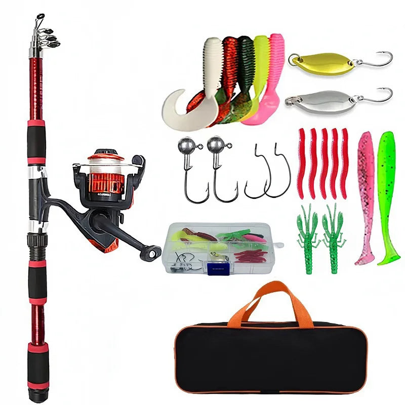 Telescopic Fishing Rod & Reel Full Kit