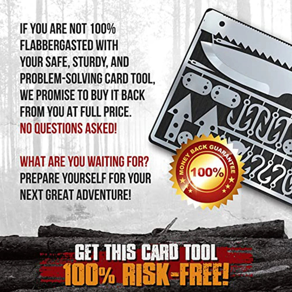 Portable EDC Survival Fishing Hook Card Tool